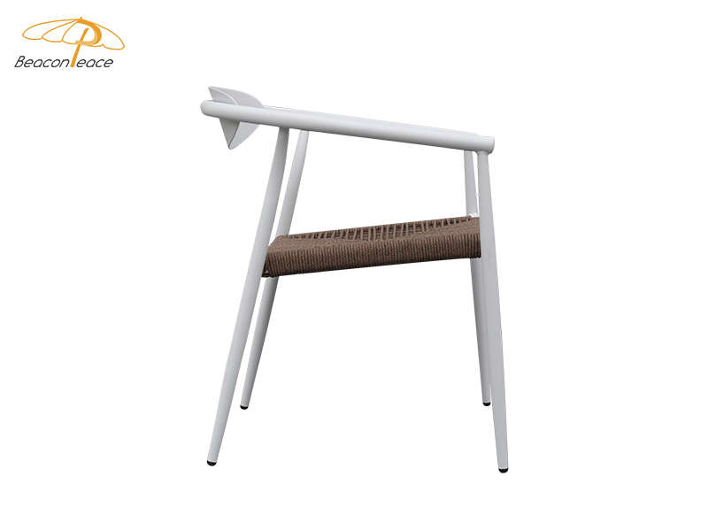 white aluminium chair outdoor garden