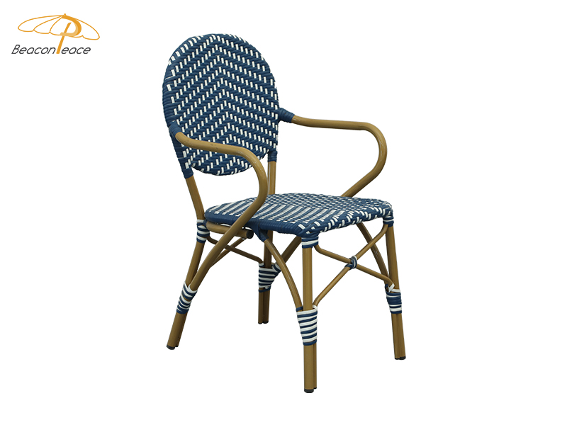 blue french bistro chairs